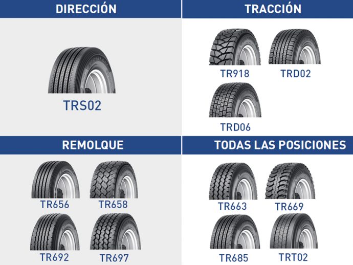 Tiresur porfolio de neumáticos Triangle para camión